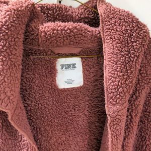 PINK hooded fleece jacket